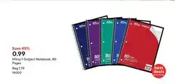 Staples Hilroy 1-Subject Notebook, 80 Pages offer
