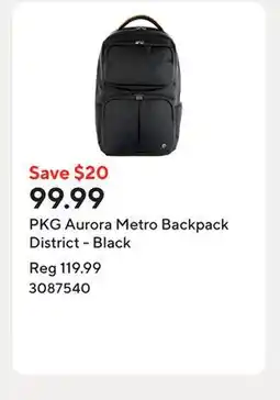 Staples PKG Aurora Metro Backpack District - Black offer