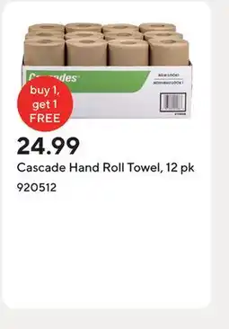 Staples Cascade Hand Roll Towel, 12 pk offer