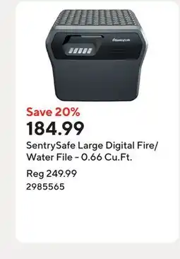 Staples SentrySafe Large Digital Fire/Water File - 0.66 Cu.Ft offer