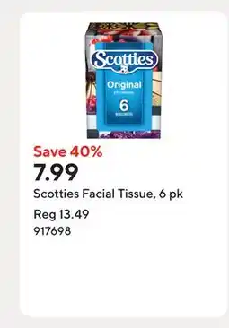 Staples Scotties Facial Tissue, 6 pk offer