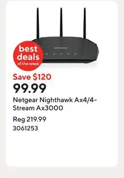 Staples Netgear Nighthawk Ax4/4-Stream Ax3000 offer