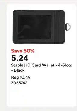 Staples Staples ID Card Wallet - 4-Slots - Black offer