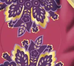 Party City Persian New Year Paper Disposable Salad Plates with Gold Foil Accents, Purple/Gol offer