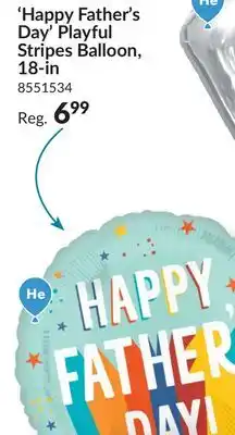Party City Father's Day Playful Stripes Balloon, 18-in offer