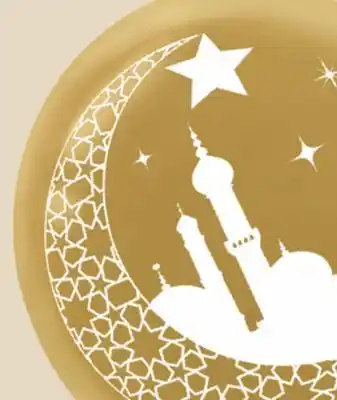 Party City Round Latex Balloons, Gold/Purple, Crescent Moon/Mosque, 12-in, 15-pk, for Eid/Ramadan offer