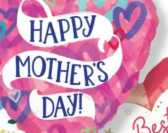 Party City Mother's Day Layered Hearts Supershape Balloon offer