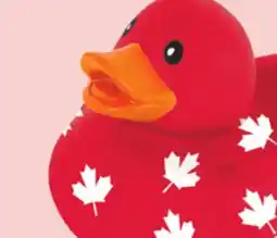 Party City Rubber Duck Toy Favour, Red, Maple Leaf, for Canada Day offer