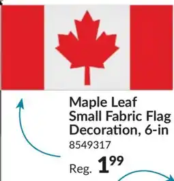 Party City Maple Leaf Small Fabric Flag Decoration 6-in offer
