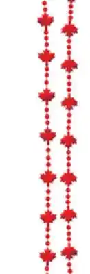 Party City Maple Leaf Bead Necklaces, Red, One Size, 3-pk, for Canada Day offer
