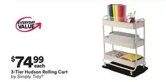 Michaels 3-Tier Hudson Rolling Cart by Simply Tidy offer