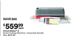 Michaels Cricut Maker 4 Smart Cutting Machine + Essentials Bundle offer
