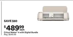 Michaels Cricut Maker 4 with Digital Bundle offer