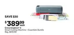 Michaels Cricut Explore 4 Smart Cutting Machine + Essentials Bundle offer