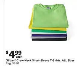 Michaels Gildan Crew Neck Short-Sleeve T-Shirts, ALL Sizes offer