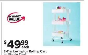 Michaels 3-Tier Lexington Rolling Cart by Simply Tidy offer