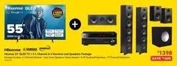 Visions Electronics Hisense 55 QLED TV + 5.1-Channel A/V Receiver and Speakers Package offer