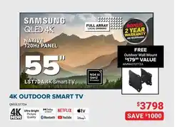 Visions Electronics SAMSUNG 55 4K OUTDOOR SMART TV offer