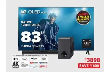 Visions Electronics LG B4PUA Smart TV NATIVE 120Hz PANEL offer