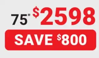 Visions Electronics 75 Smart TV offer
