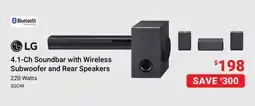 Visions Electronics LG 4.1-Ch Soundbar with Wireless Subwoofer and Rear Speakers 220 Watts offer