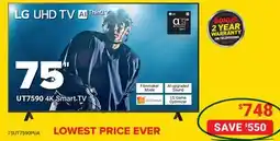 Visions Electronics LG 75 UT7590 4K Smart TV offer