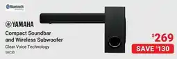Visions Electronics Yamaha Compact Soundbar and Wireless Subwoofer offer