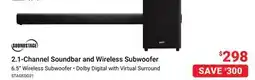 Visions Electronics 2.1-Channel Soundbar and Wireless Subwoofer offer
