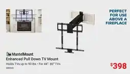 Visions Electronics Enhanced Pull Down TV Mount offer