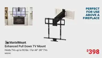 Visions Electronics Enhanced Pull Down TV Mount offer