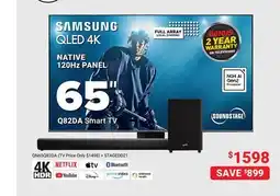 Visions Electronics Samsung 65 Q82DA Smart TV NATIVE 120Hz PANEL + STAGEDD21 offer
