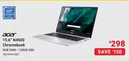 Visions Electronics ACER 15.6 N4500 Chromebook 8GB RAM 128GB SSD offer