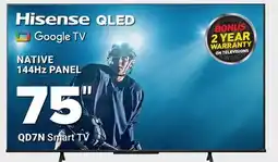 Visions Electronics Hisense 75 QD7N Smart TV offer