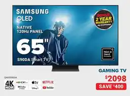 Visions Electronics SAMSUNG 65 S90DA Smart TV offer