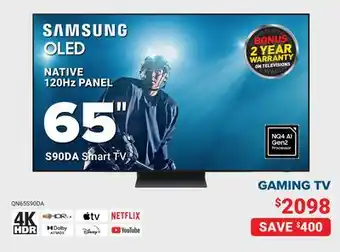 Visions Electronics SAMSUNG 65 S90DA Smart TV offer