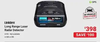 Visions Electronics UNIDEN Long Range Laser Radar Detector offer