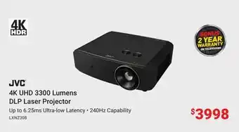 Visions Electronics 4K UHD 3300 Lumens DLP Laser Projector offer