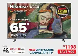 Visions Electronics Hisense 65 S7N Smart TV offer