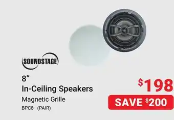 Visions Electronics Soundstage 8 In-Ceiling Speakers Magnetic Grille offer