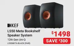 Visions Electronics KEF LS50 Meta Bookshelf Speaker System offer
