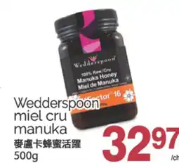 T&T Supermarket WEDDERSPOON MIEL CRU MANUKA, 500G offer