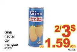T&T Supermarket GINA NECTAR DE MANGUE, 240ML offer