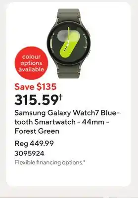 Staples Samsung Galaxy Watch7 Bluetooth Smartwatch - 44mm - Forest Green offer
