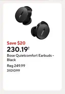 Staples Bose Quietcomfort Earbuds - Black offer