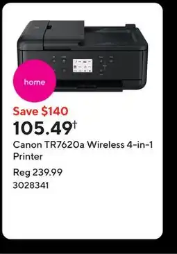 Staples Canon TR7620a Wireless 4-in-1 Printer offer