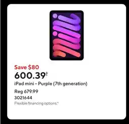 Staples iPad mini - Purple (7th generation) offer