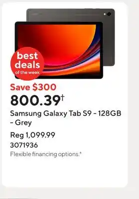 Staples Samsung Galaxy Tab S9 - 128GB - Grey offer