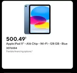 Staples Apple iPad 11 - A16 Chip - Wi-Fi - 128 GB - Blue offer