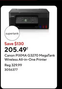 Staples Canon PIXMA G3270 MegaTank Wireless All-in-One Printer offer