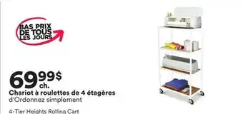 Michaels Chariot à roulettes de 4 étagères d'Ordonnez simplement offer